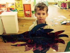 Alexander with his amazing dragon head