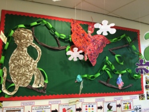 The children’s swinging Monkey Puzzle display