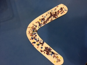 Our sparkly boomerangs