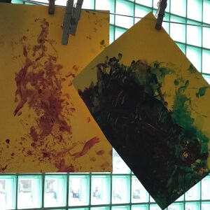 More of the children's colour mixing.