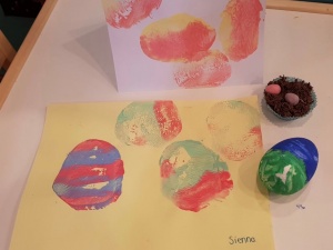 Sienna's pretty Easter Egg print.