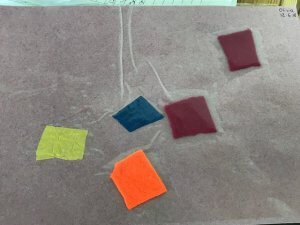 Some of the babies' artwork