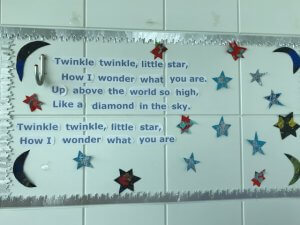 The babies' sparkly stars display